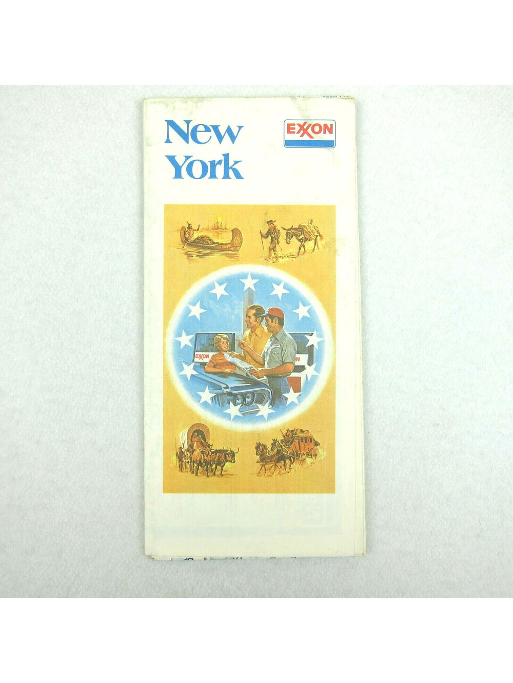 Vintage 1975 - 1976 Exxon New York Road Map with Tiger Tips & Points of Interest